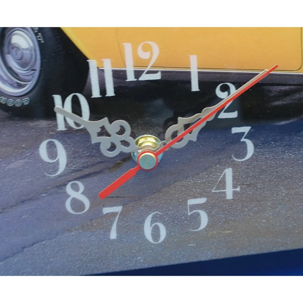 1957 Chevy Bel Air Wall Clock Maxcy Flyers Diner Classic Car Quartz 21.5x15.5